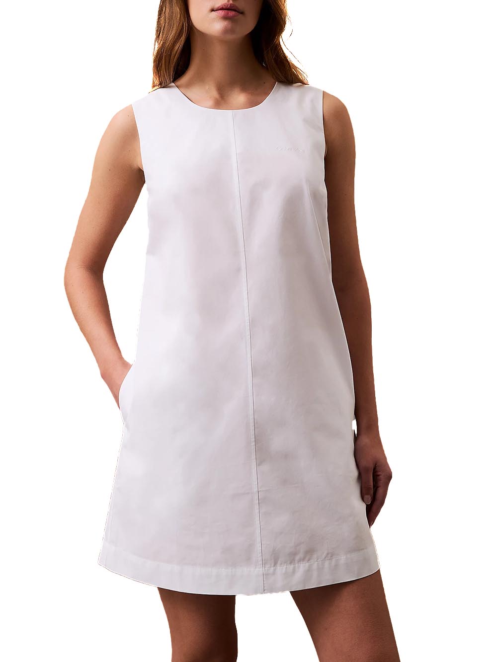 Calvin Klein Abito Donna Lv047ab000 Bianco LV047AB000 NEWAGE