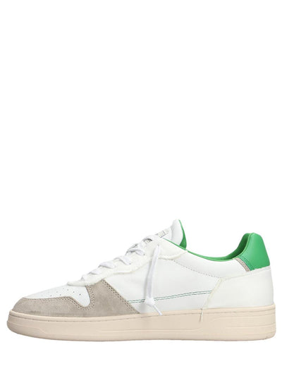D.A.T.E. Sneakers Uomo Court 2.0 Vintage Nylon Bianco verde