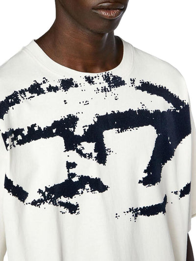 Diesel T-shirt Uomo T-Boxt N14 A13049 Panna nero