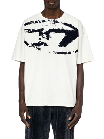 Diesel T-shirt Uomo T-Boxt N14 A13049 Panna nero