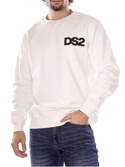 Ds2 Felpa Uomo Ss25263 Bianco