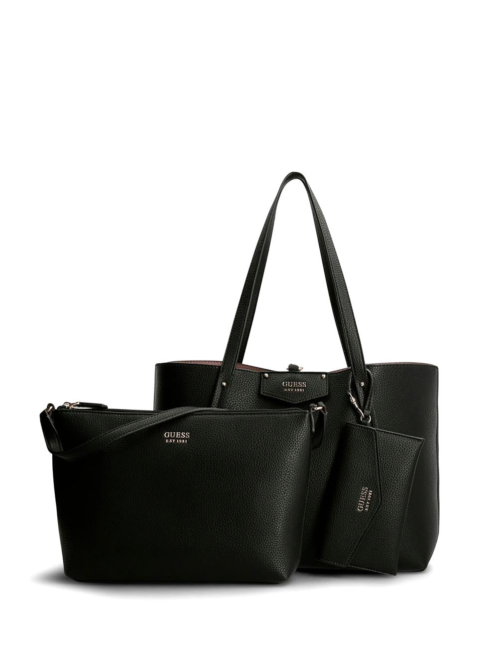 Guess Borsa a Spalla Donna Hwevg8 39023 Eco Brenton Nero