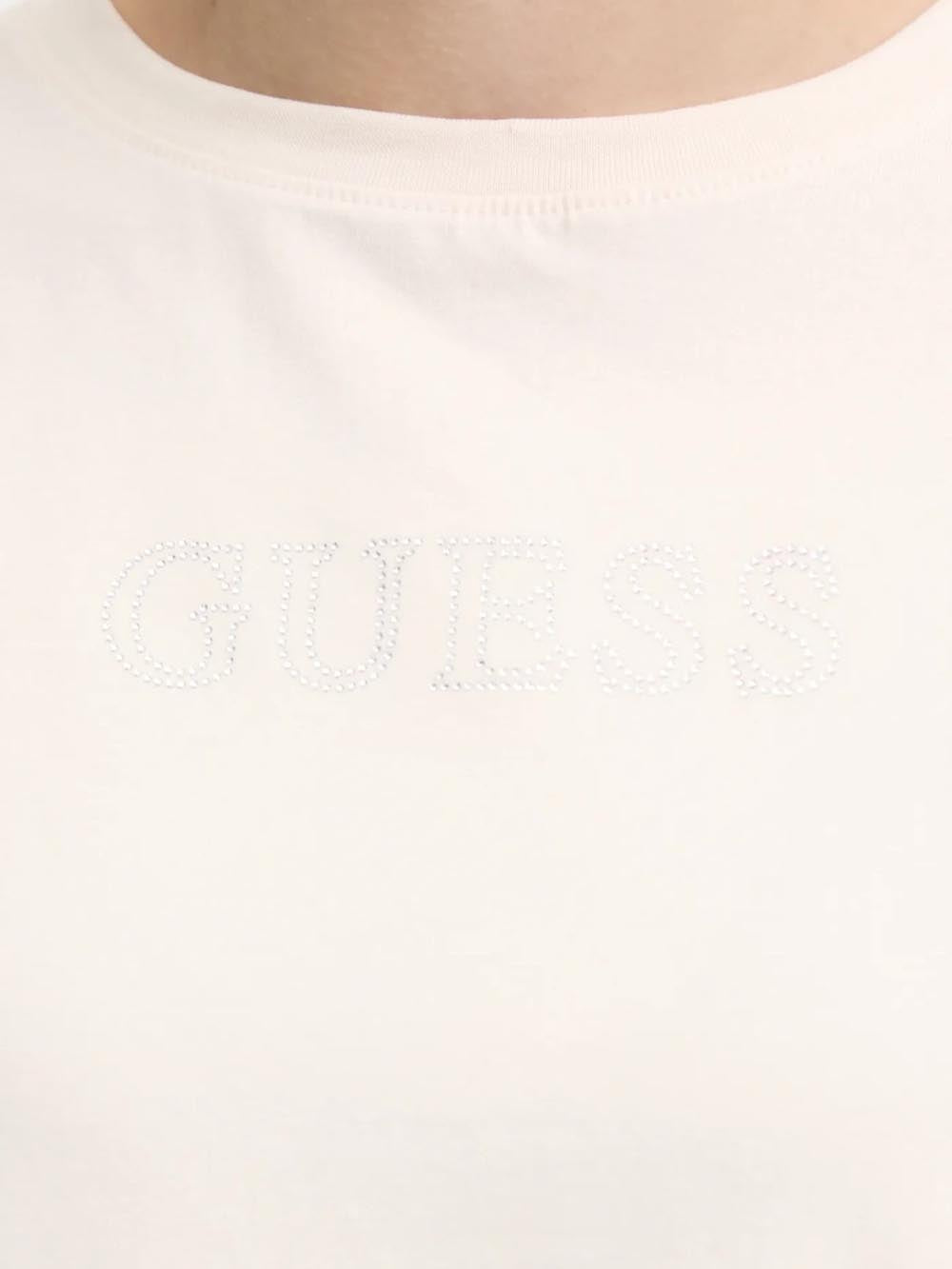 Guess T-shirt Donna V3bi11 J1314 Briana Panna