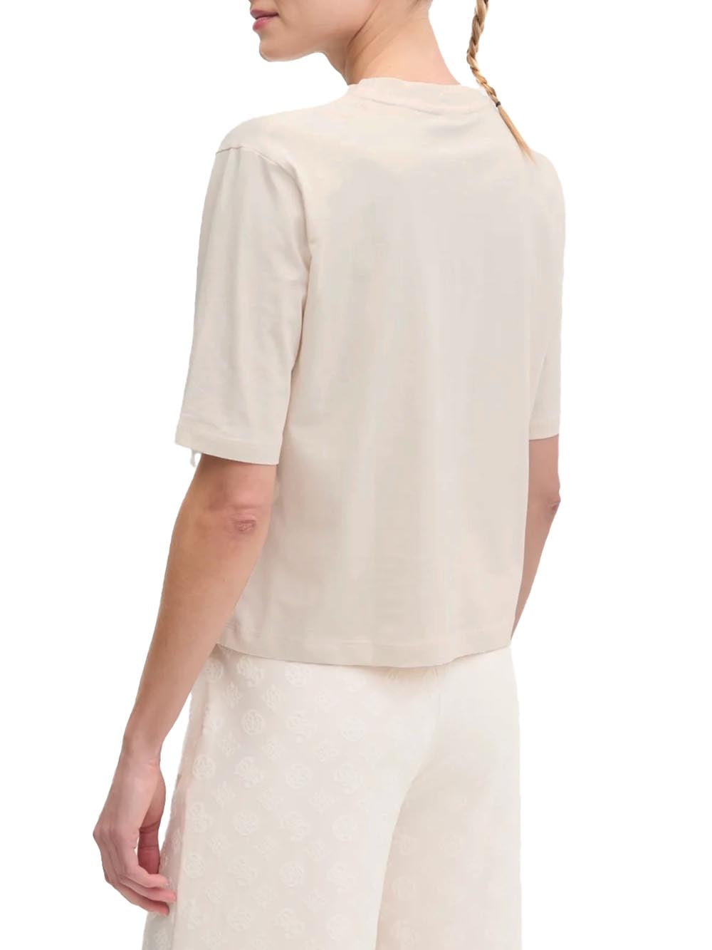 Guess T-shirt Donna V4bi21 I3z14 Colette Boxy Avorio