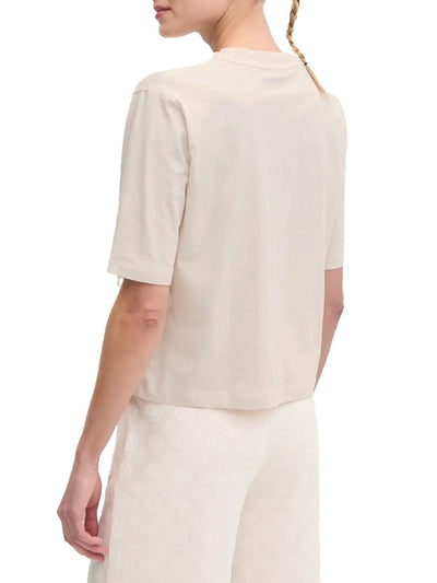 Guess T-shirt Donna V4bi21 I3z14 Colette Boxy Avorio