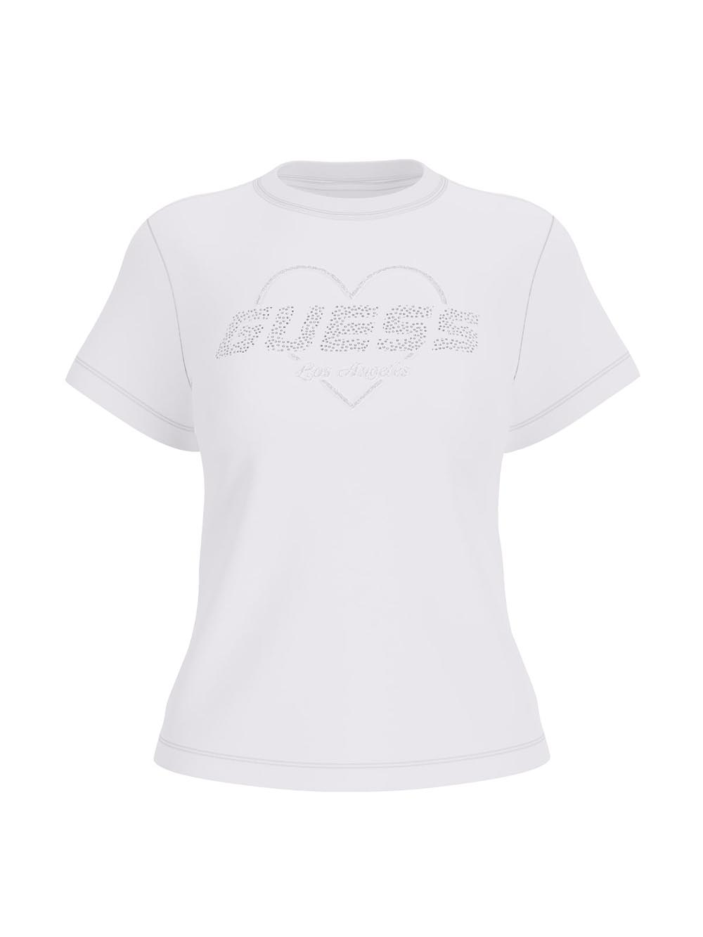Guess T-shirt Donna V5gi10 K9rm1 Narciso Bianco