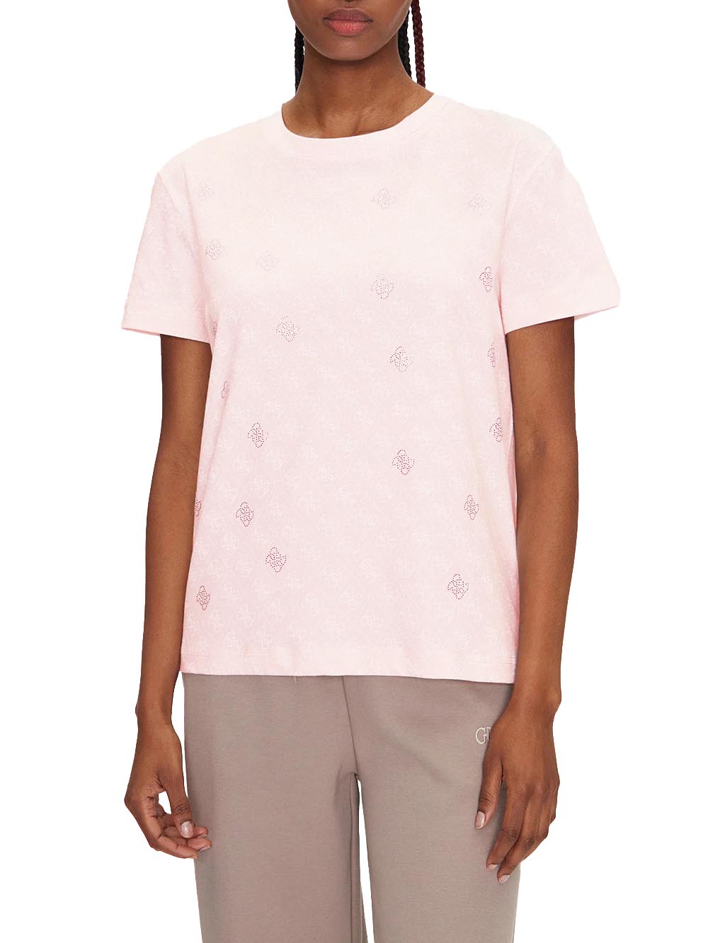 Guess T-shirt Donna V5gi16 I3z14 Chrysanta Rosa