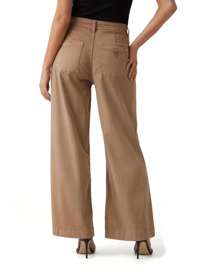 Guess Pantalone Donna W5ga1y Wh7b1 Dakota Plain Beige