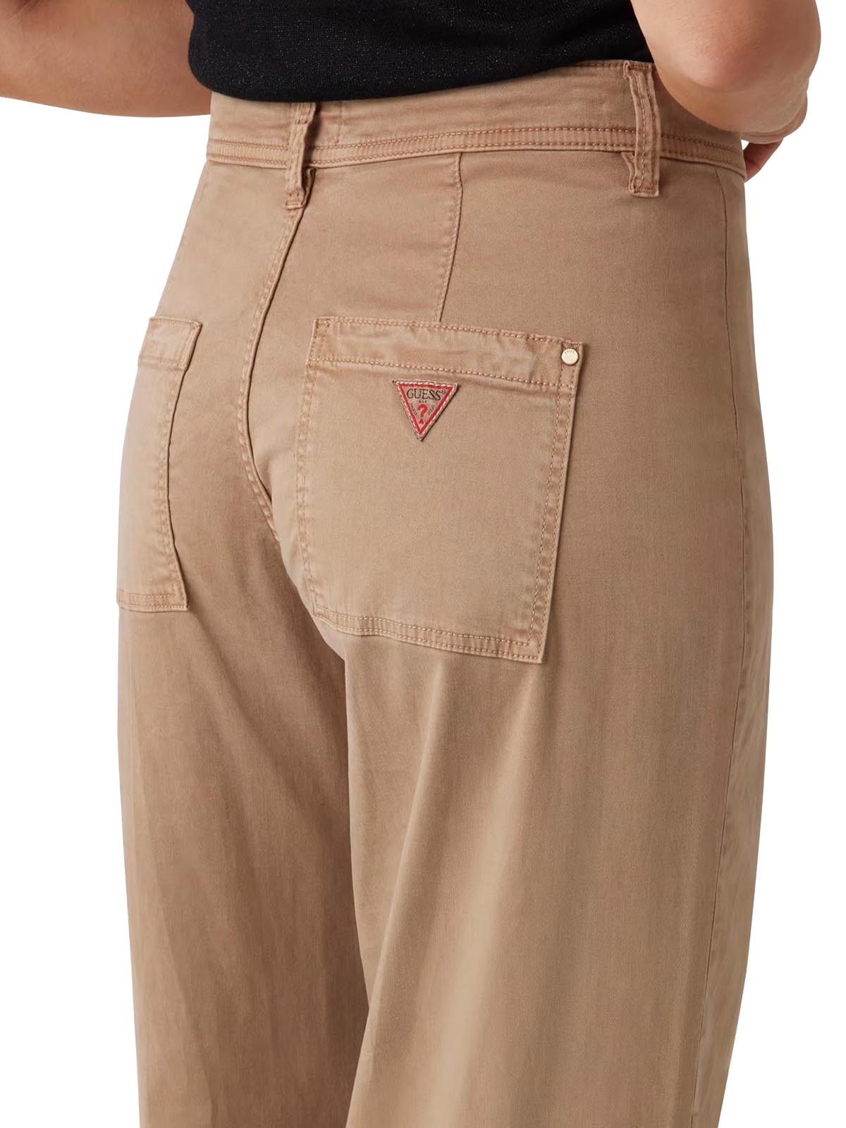 Guess Pantalone Donna W5ga1y Wh7b1 Dakota Plain Beige