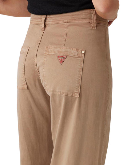 Guess Pantalone Donna W5ga1y Wh7b1 Dakota Plain Beige