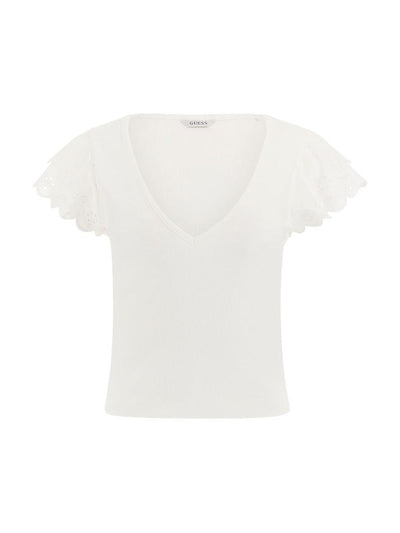 Guess T-shirt Donna W5gp56 Kcv52 Dahlia Bianco