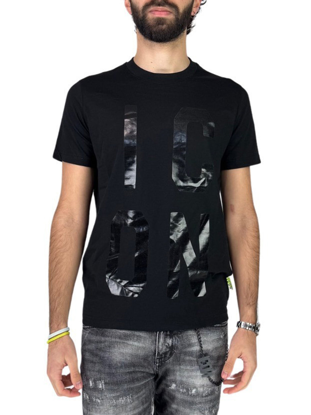 ICON T-shirt Uomo Icus2s5t023 Nero/nero