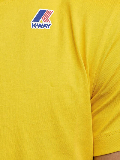 K-Way T-shirt Uomo K007je0 Le Vrai Edouard Giallo