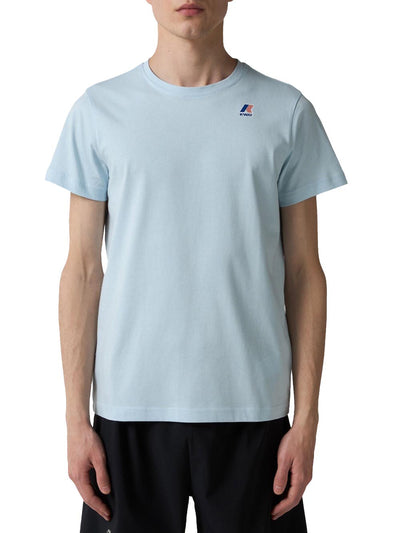 K-Way T-shirt Uomo K007je0 Le Vrai Edouard Celeste
