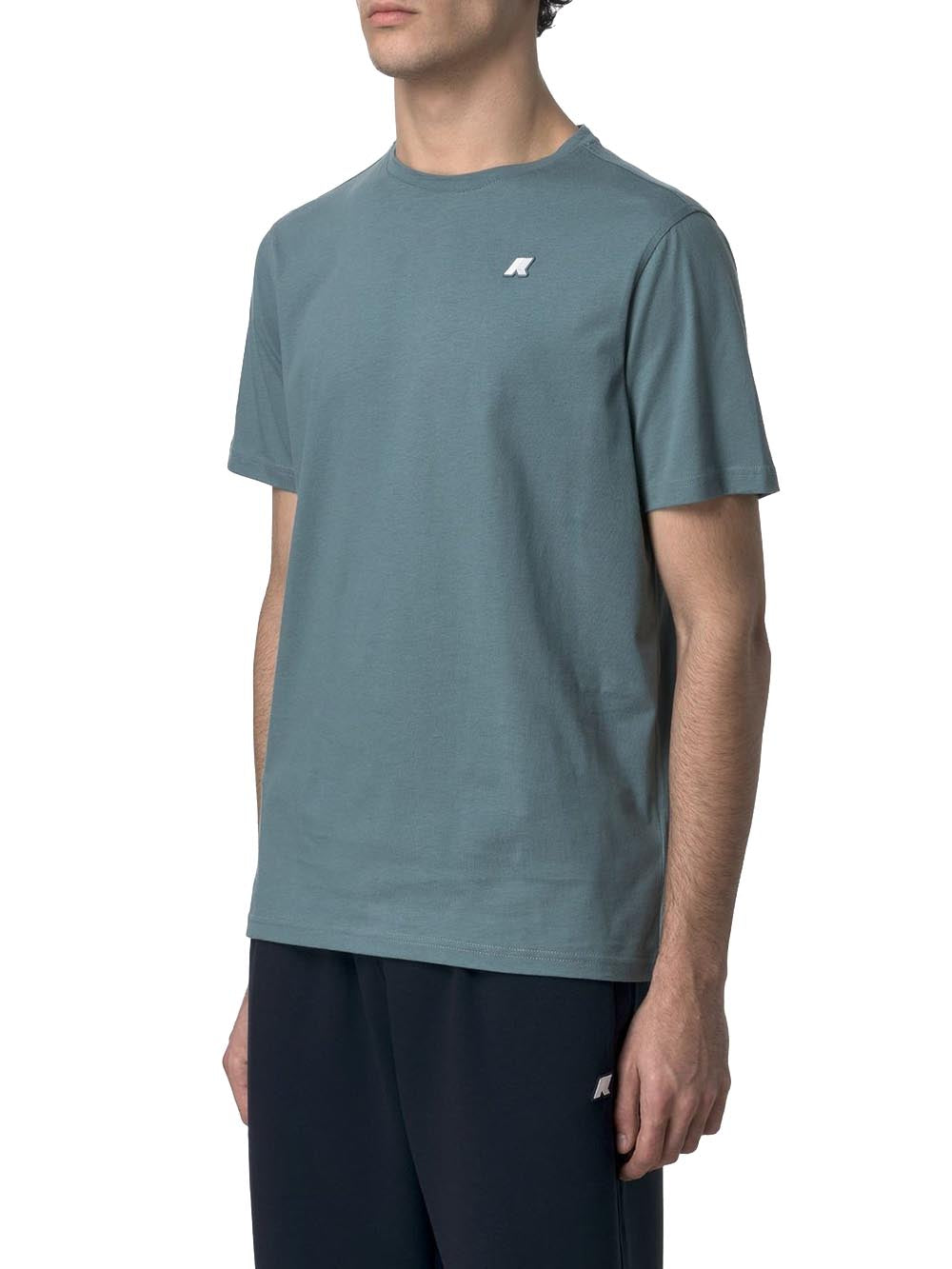 K-Way T-shirt Uomo K007je0 Le Vrai Edouard Verde salvia