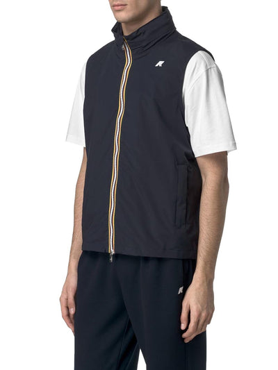 K-Way Smanicato Uomo K3123tw Valen Stretch Nylon Jersey Blu scuro