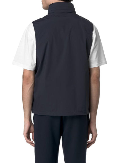 K-Way Smanicato Uomo K3123tw Valen Stretch Nylon Jersey Blu scuro