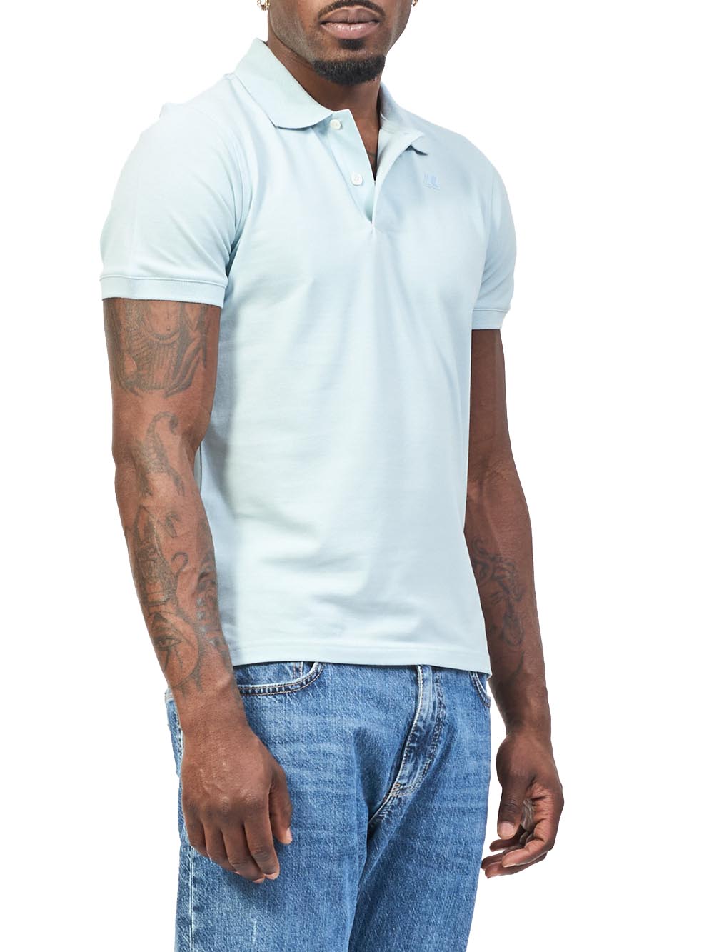 K-Way Polo Uomo K5127bw Amedee Pique Celeste
