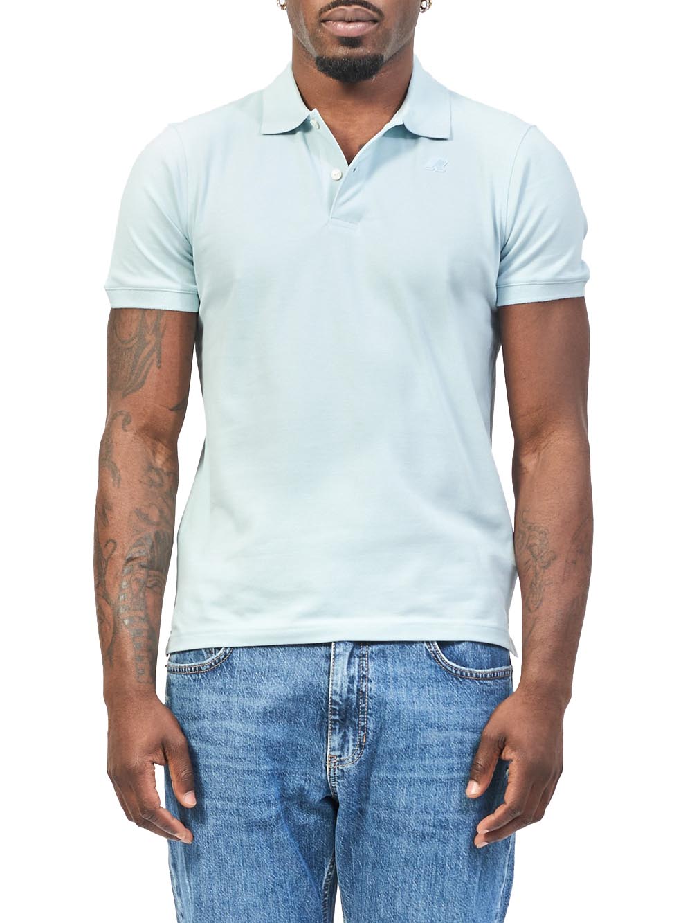 K-Way Polo Uomo K5127bw Amedee Pique Celeste