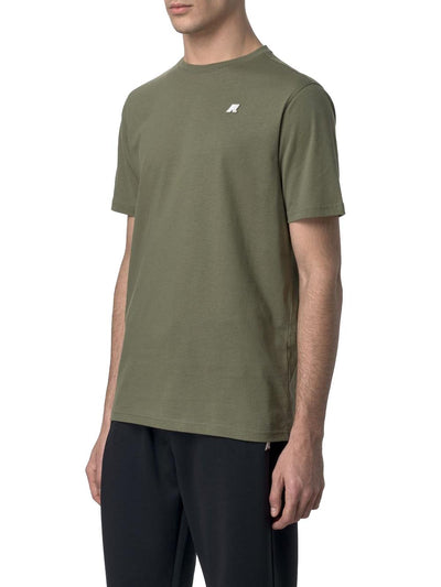 K-Way T-shirt Uomo K7125uw Odom Jersey Verde militare