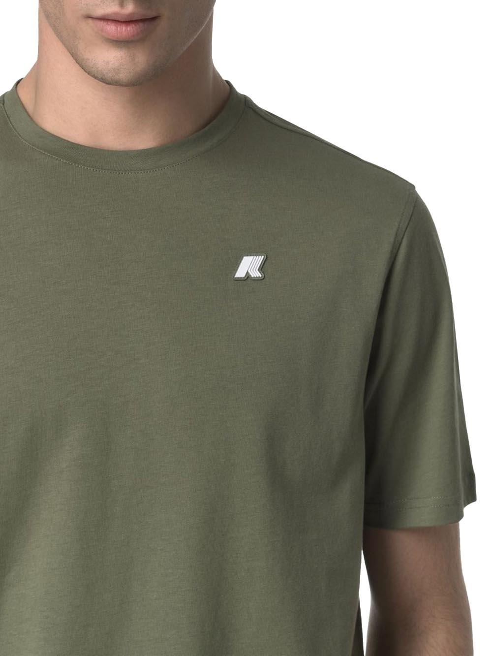 K-Way T-shirt Uomo K7125uw Odom Jersey Verde militare
