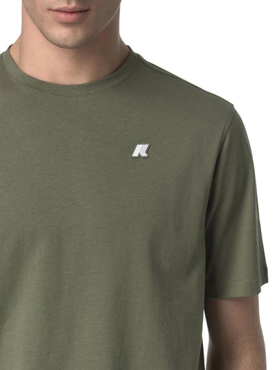 K-Way T-shirt Uomo K7125uw Odom Jersey Verde militare