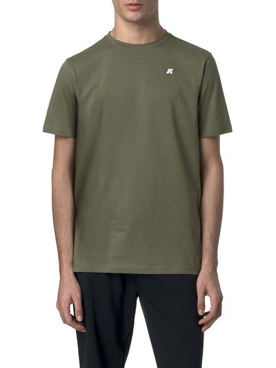 K-Way T-shirt Uomo K7125uw Odom Jersey Verde militare