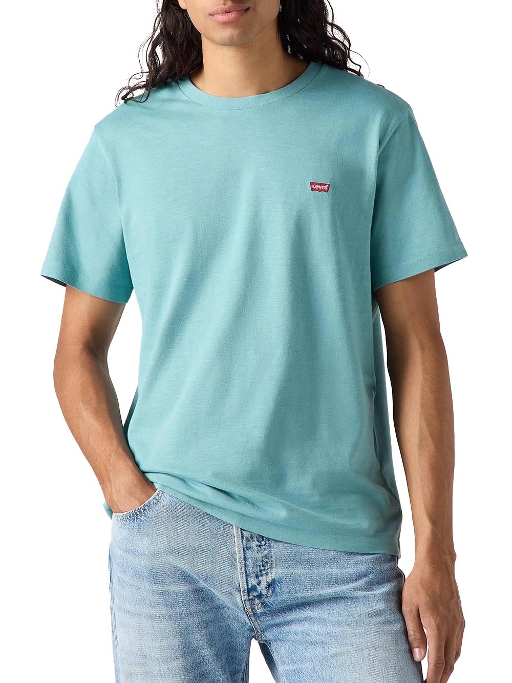 Levi's T-shirt Uomo Original Hm Tee 56605 Verde acqua
