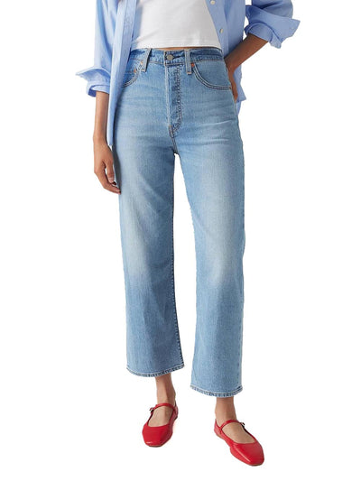 Levi's Jeans Donna Ribcage Straight Ankle 72693 Chiaro