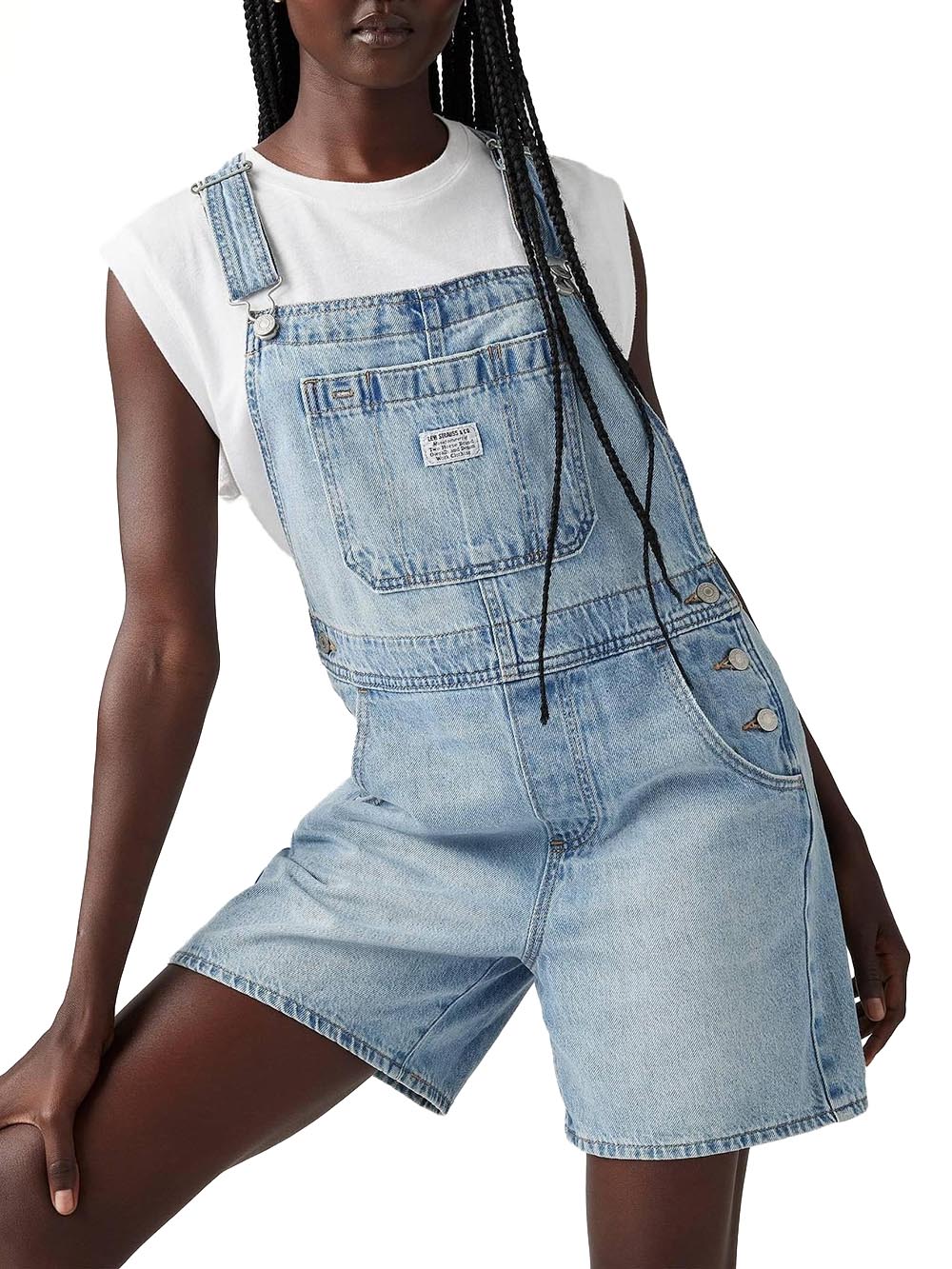 Levi's Salopette Donna Utility Shortall 001uy Chiaro