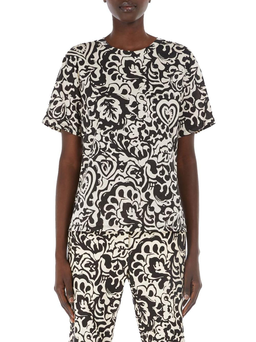 Max Mara Weekend T-shirt Donna Cadine 2515971012600 Panna/nero