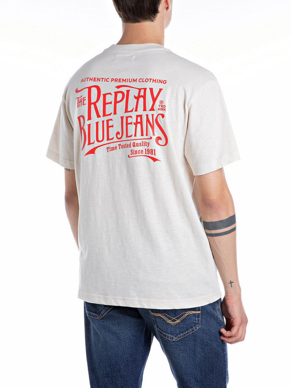 Replay T-shirt Uomo M3023 .000.22336 Panna