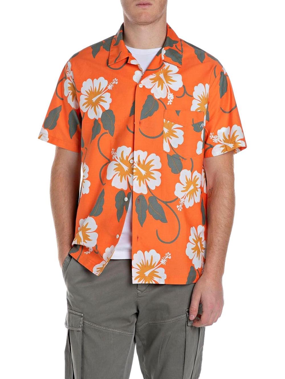 Replay Camicia Uomo M4157 .000.75022 Arancione
