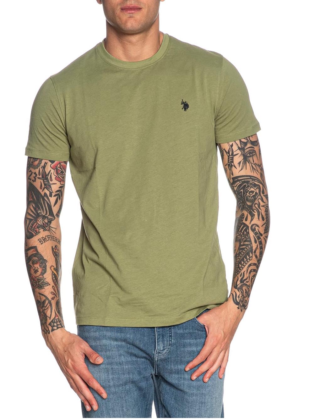 U.S. Polo Assn. T-shirt Uomo Mick Us41154004 Verde salvia