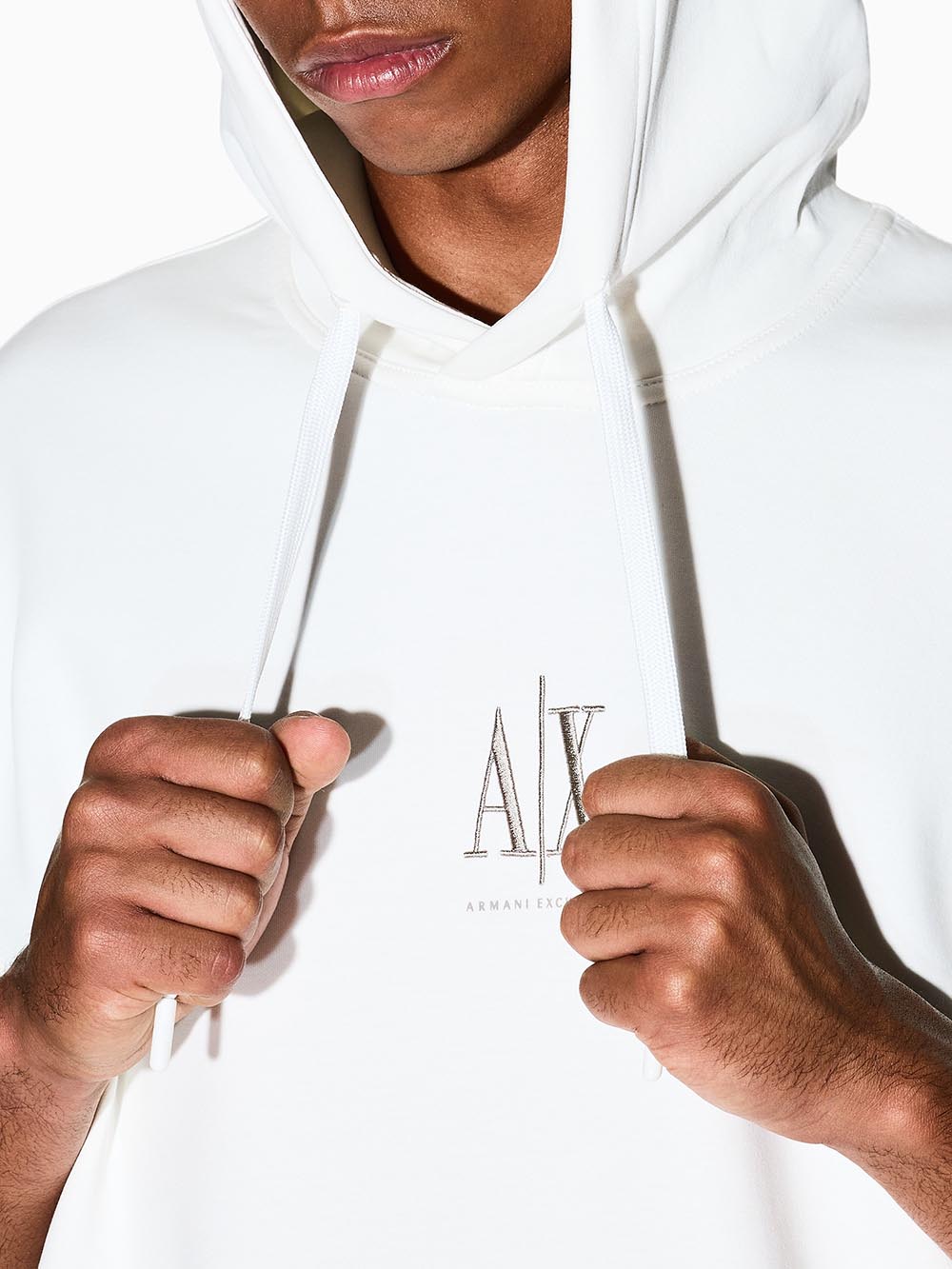 Armani Exchange Felpa Uomo Xm000369 Af10818 Panna