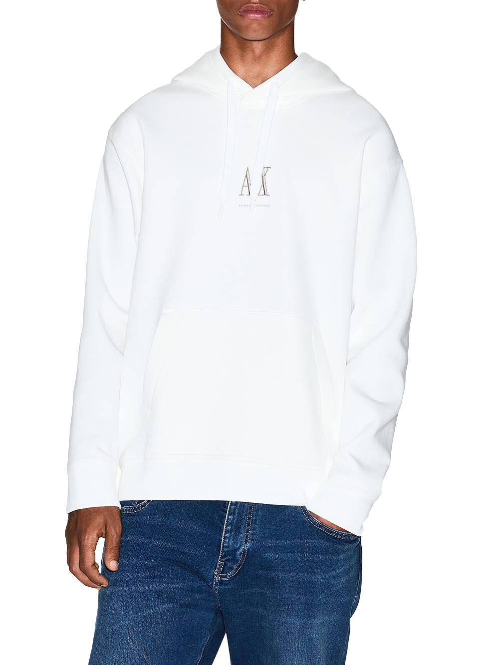 Armani Exchange Felpa Uomo Xm000369 Af10818 Panna
