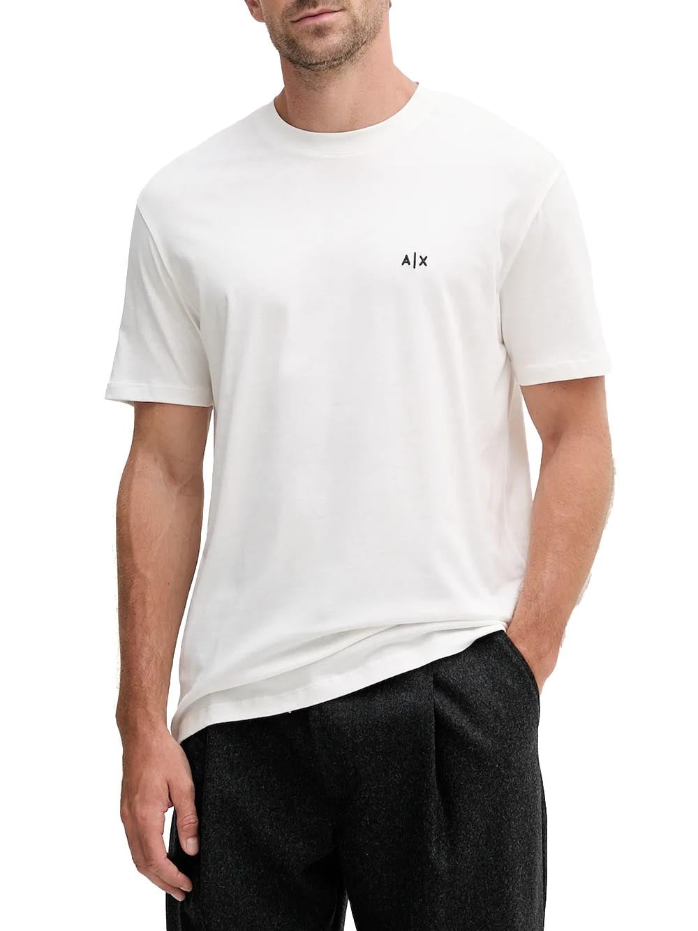 Armani Exchange T-shirt Uomo Xm001568 Af10358 Panna
