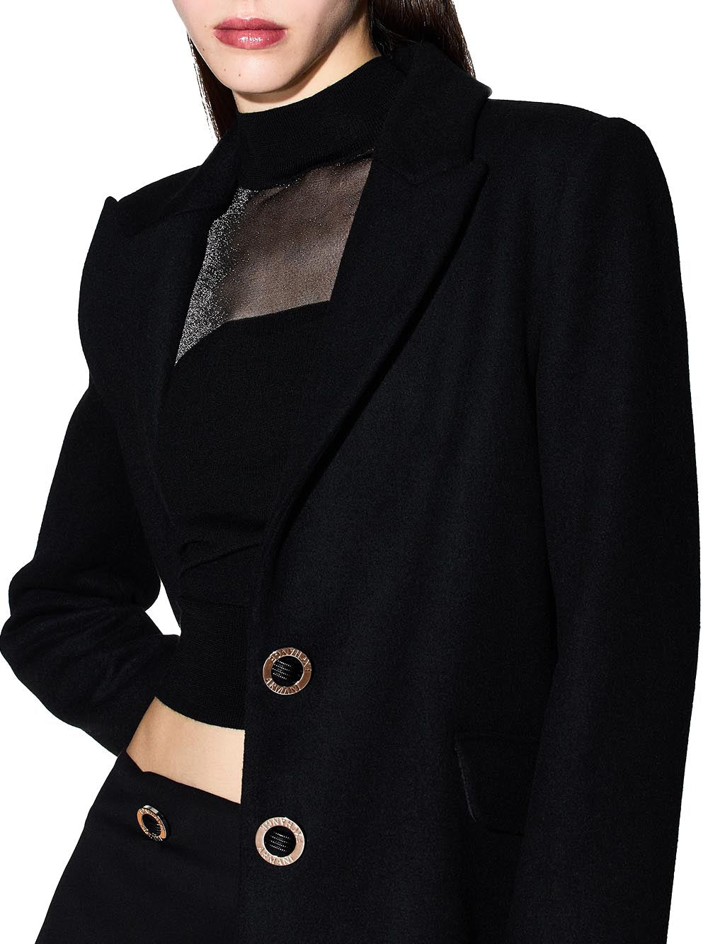 Armani Exchange Cappotto Donna Xw000716 Af16206 Nero
