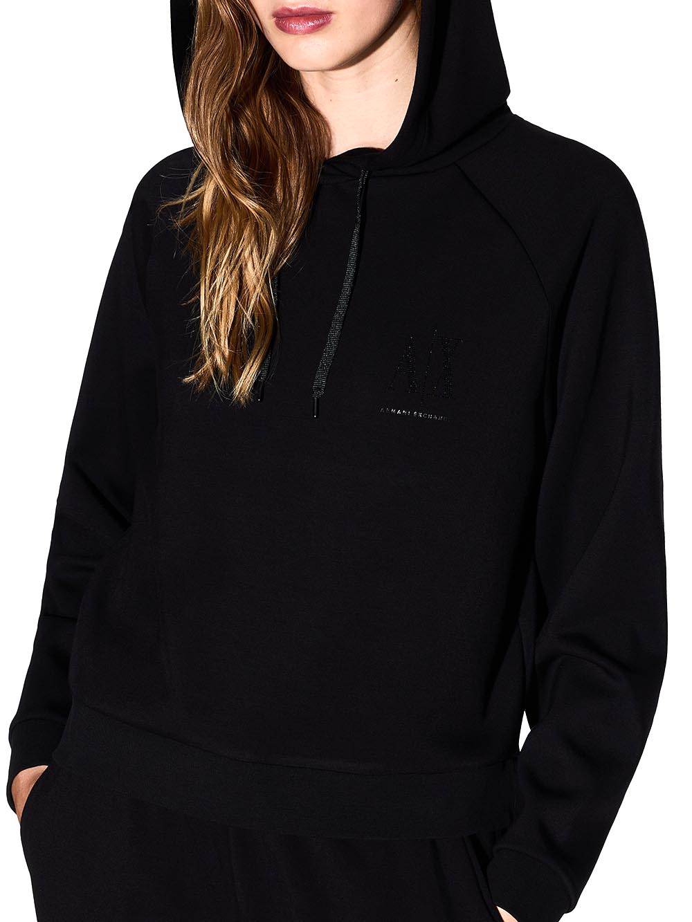 Armani Exchange Felpa Donna Xw000827 Af13397 Nero