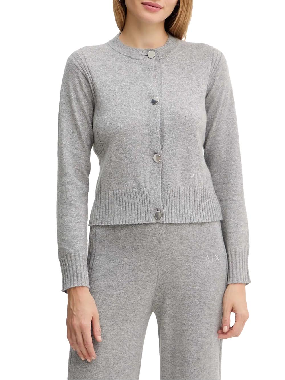 Armani Exchange Cardigan Donna Xw001163 Af16181 Silver