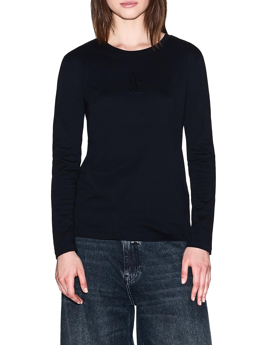 Armani Exchange T-shirt Donna Xw001350 Af17172 Nero