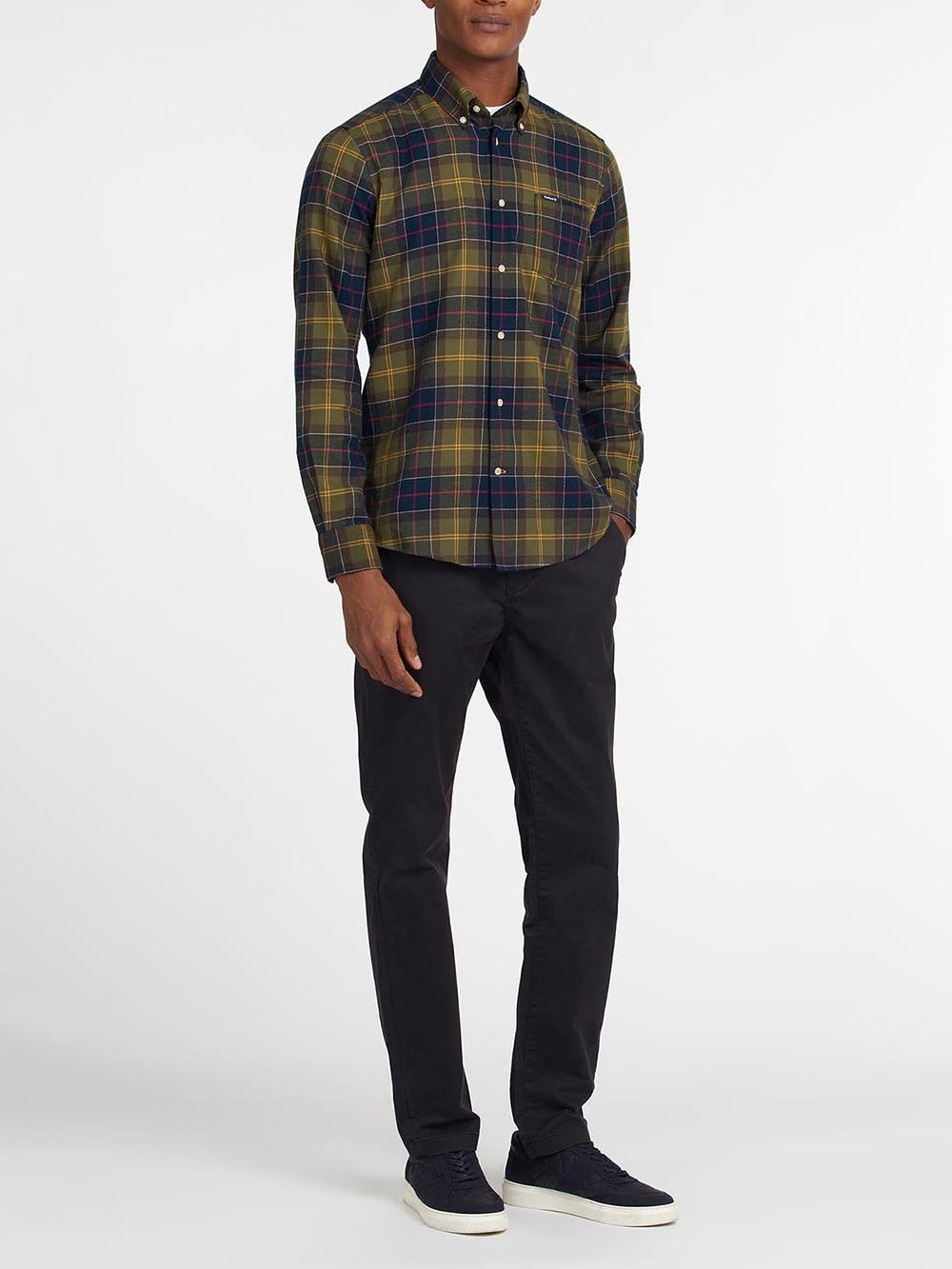 Barbour Camicia Uomo Msh4991 Verde/blu