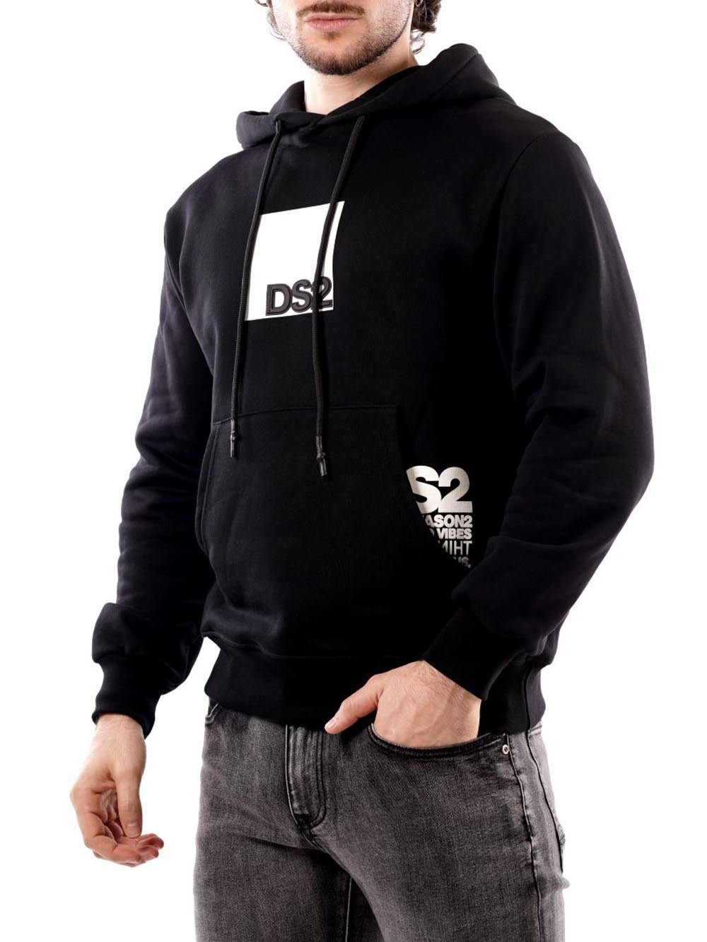 Ds2 Felpa Uomo Fw25205 Nero