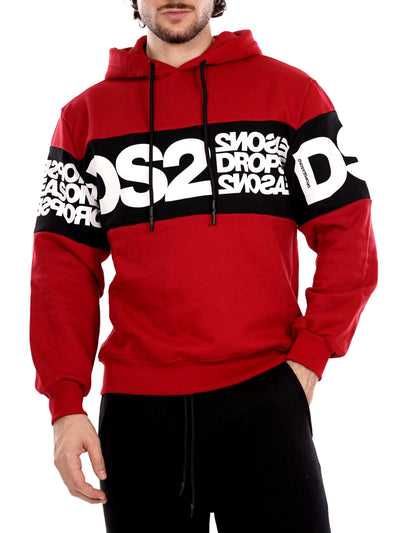 Ds2 Felpa Uomo Fw25219 Rosso
