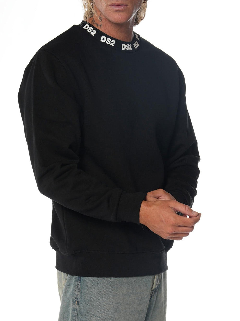 Ds2 Felpa Uomo Fw25223 Nero