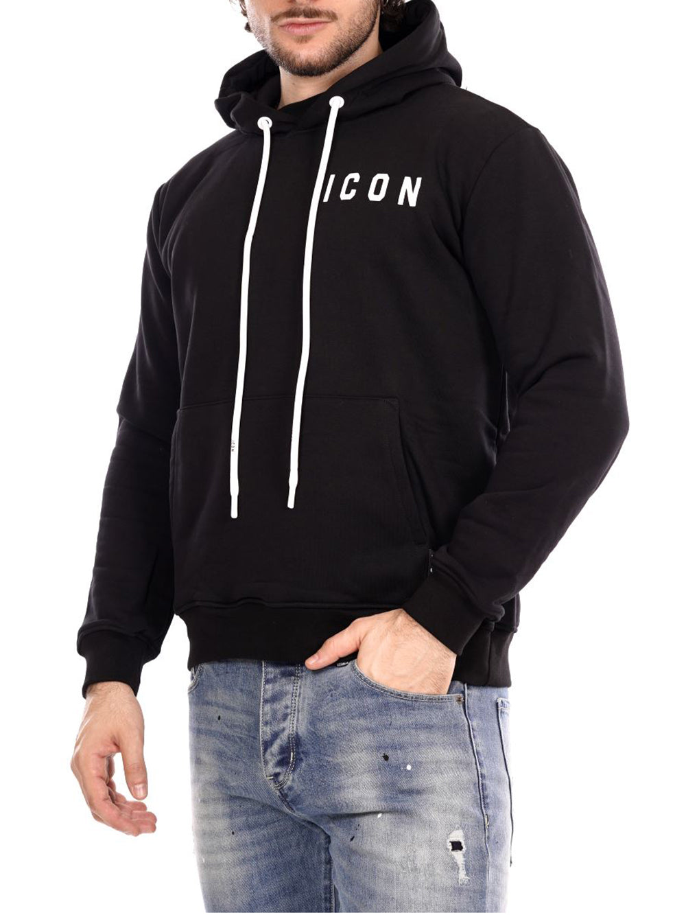 ICON Felpa Uomo Icuf2w6f008 Nero