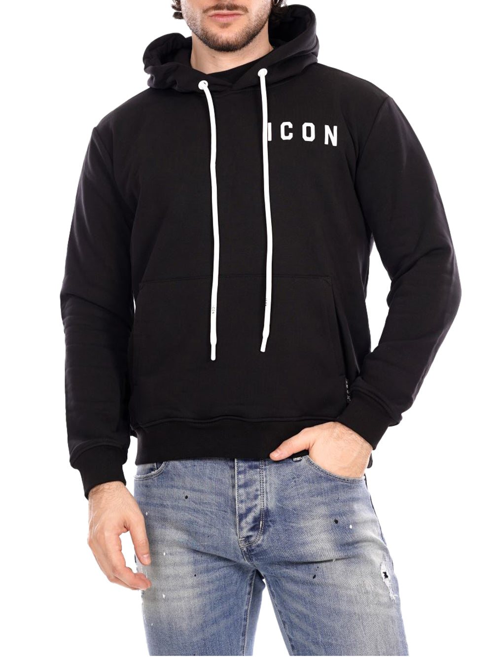 ICON Felpa Uomo Icuf2w6f008 Nero