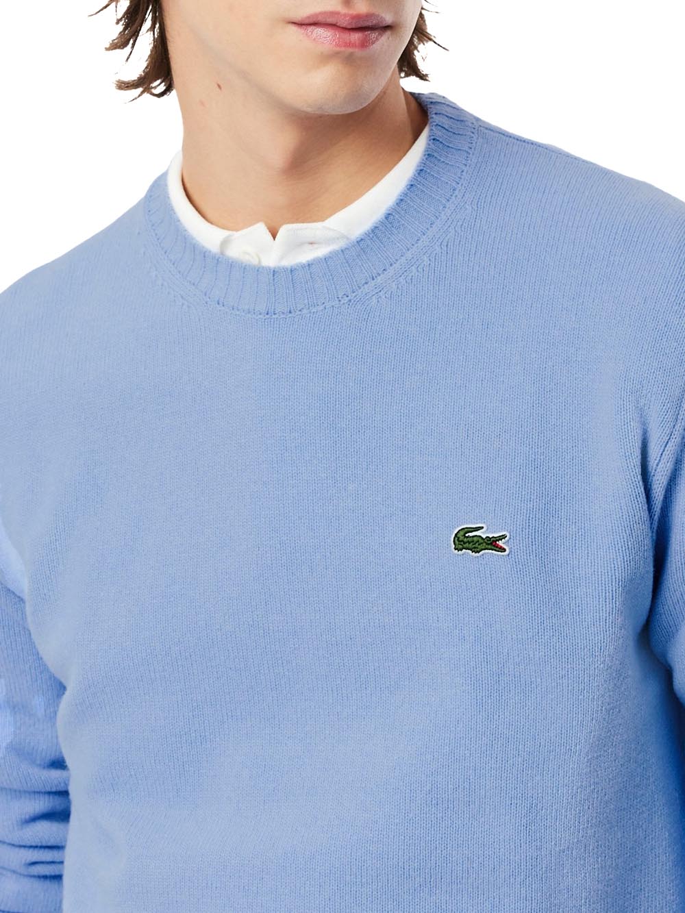 Lacoste Pullover Uomo Ah2916 Celeste