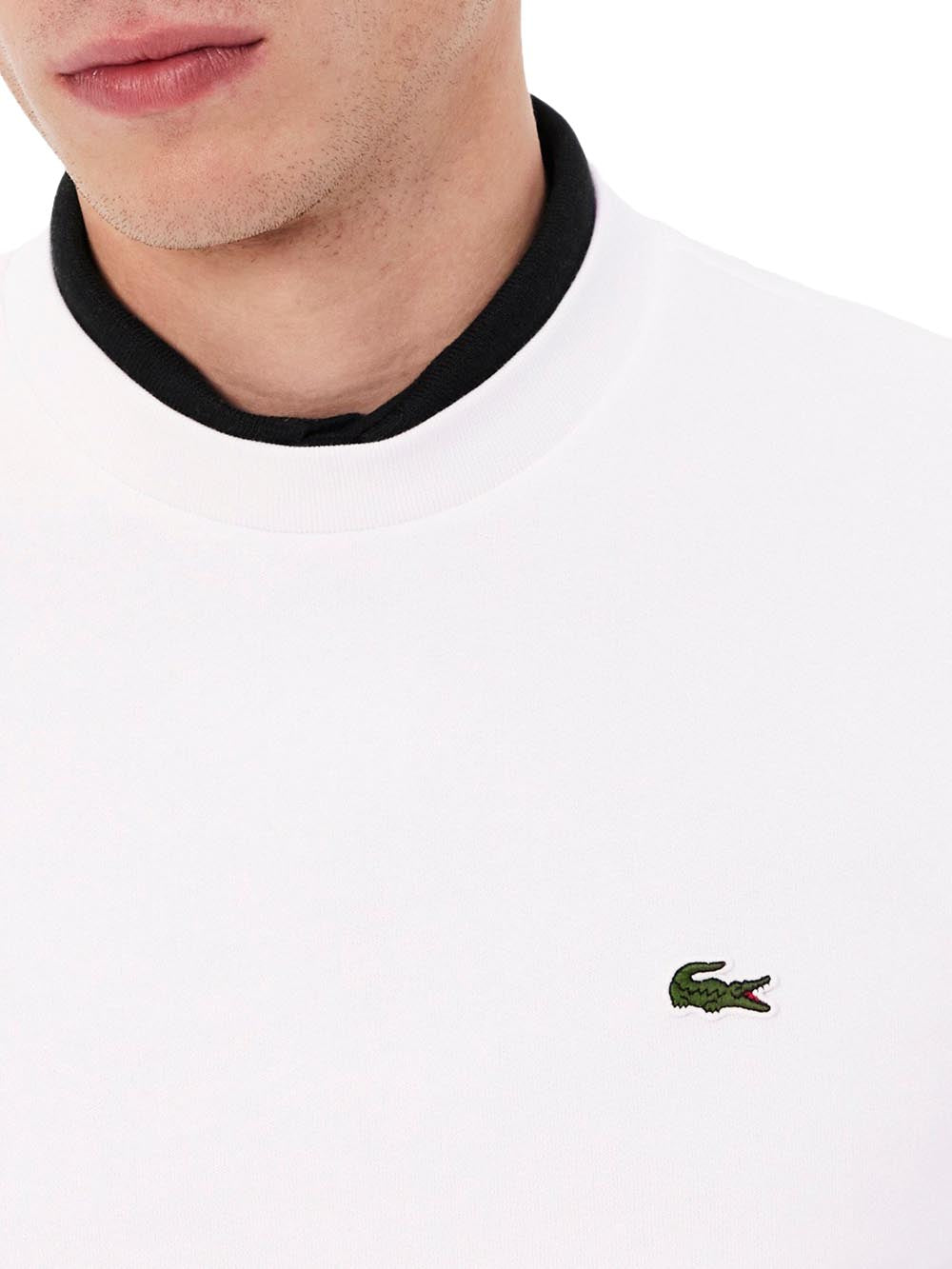 Lacoste Felpa Uomo Sh9608 Bianco