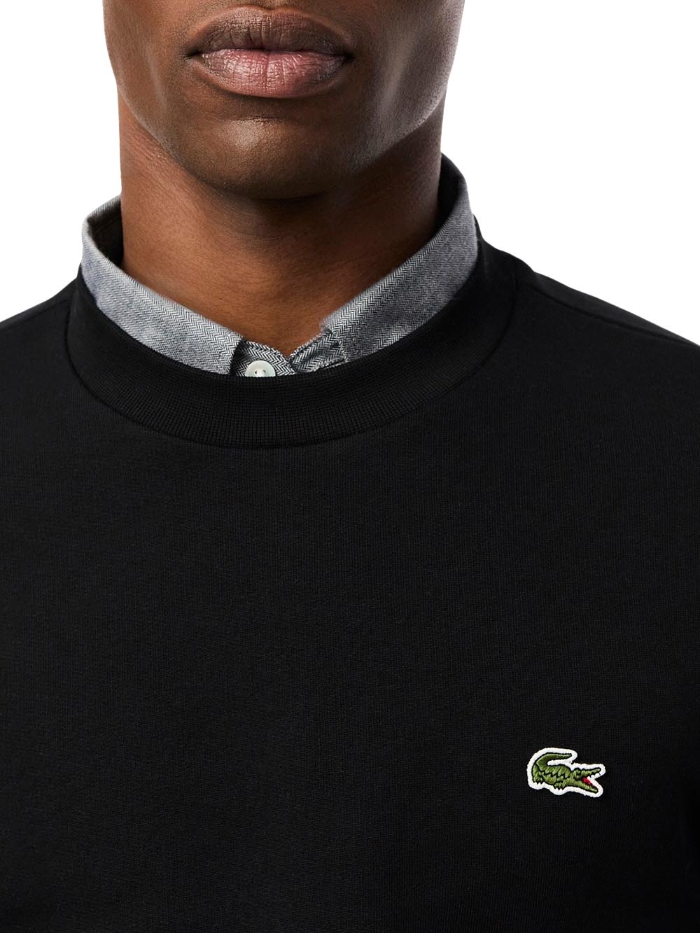 Lacoste Felpa Uomo Sh9608 Nero